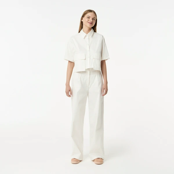 Брюки Lacoste из эластичного хлопка, белый, арт. HF0506