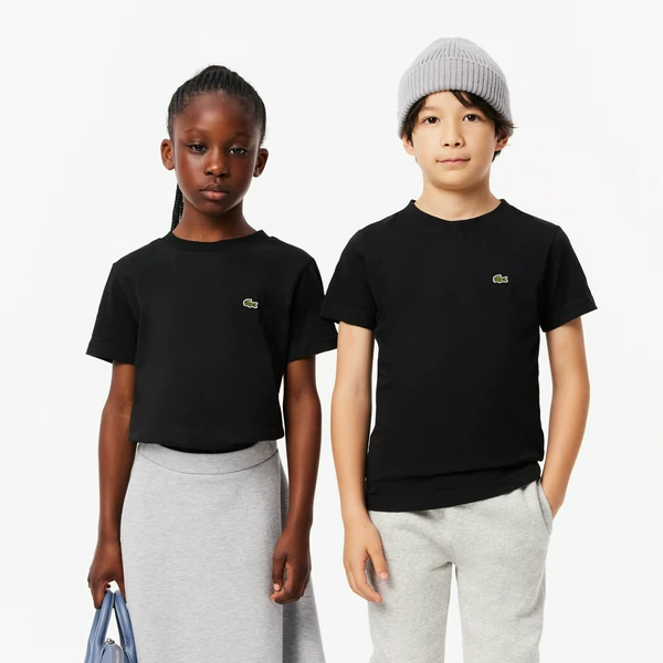 Детская футболка Lacoste из хлопка, черный, арт. TJ1122