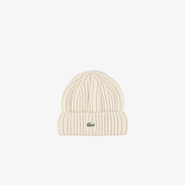 Вязаная шапка Lacoste, белый, арт. RB2604