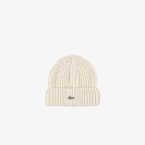Вязаная шапка Lacoste, белый, арт. RB2604