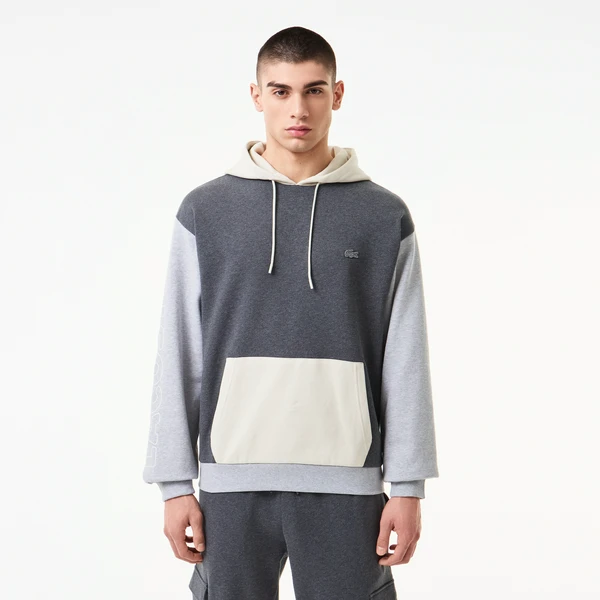 Мужская толстовка Lacoste с капюшоном, серый, арт. SH2514