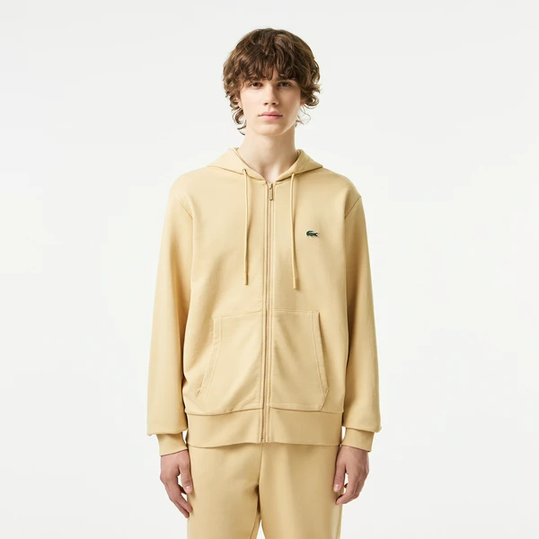 Мужская толстовка Lacoste на молнии, бежевый, арт. SH9626T