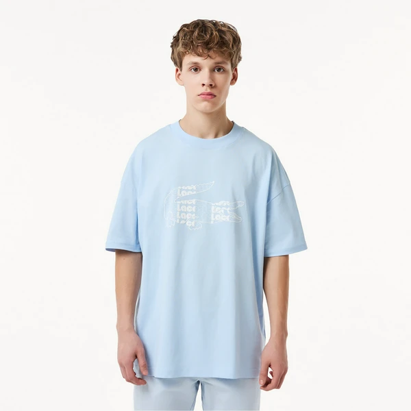 Мужская хлопковая футболка Lacoste, голубой, арт. TH0415