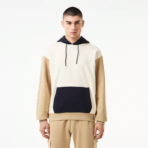 Мужская толстовка Lacoste с капюшоном, бежевый, арт. SH2514