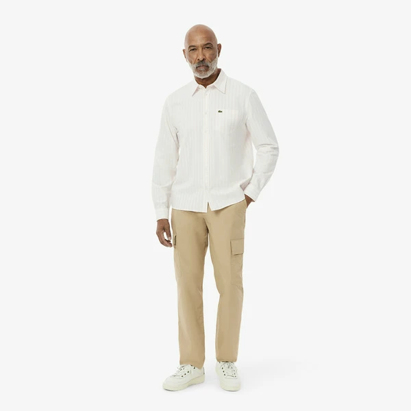 Мужские брюки Lacoste из органического хлопка, бежевый, арт. HH9223