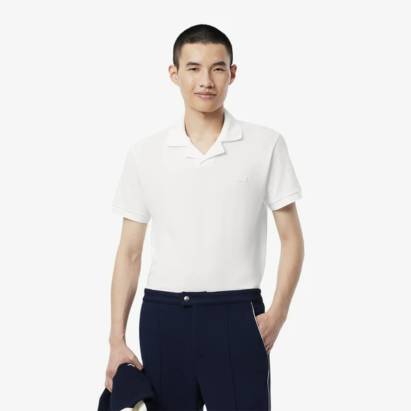 Мужское поло Lacoste из эластичного органического хлопка, белый, арт. PH0084