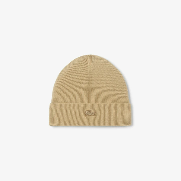 Вязаная шапка Lacoste, бежевый, арт. RB5983