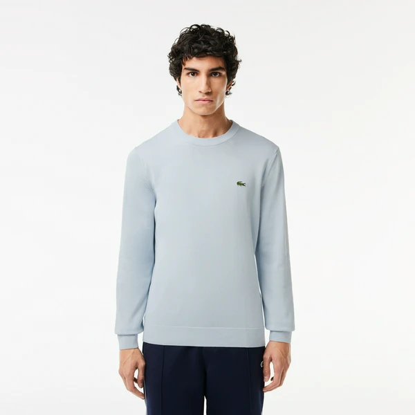 Мужской свитер Lacoste из органического хлопка, голубой, арт. AH1985