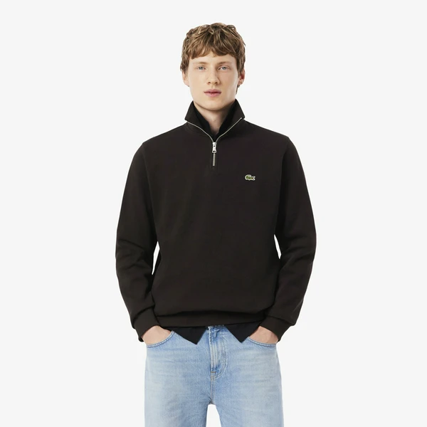 Толстовка Lacoste с высоким воротом на молнии, коричневый, арт. SH1927
