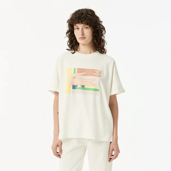 Женская футболка Lacoste, белый, арт. TF0514