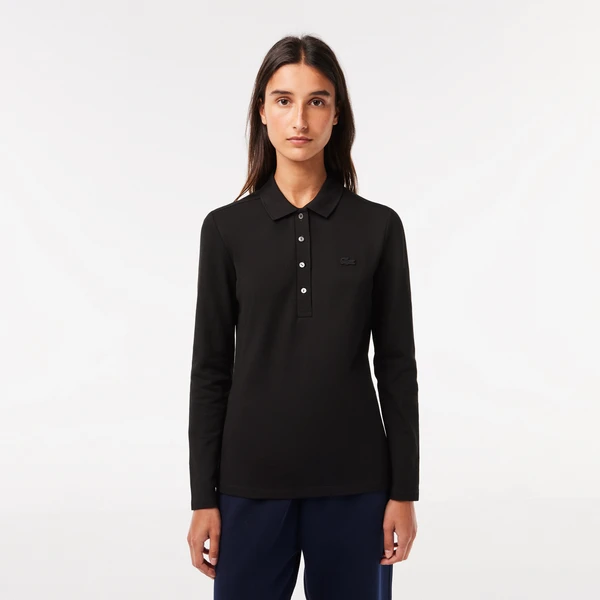 Женское поло Lacoste, черный, арт. PF5464