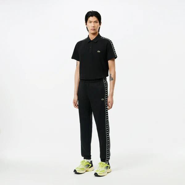 Мужские спортивные брюки Lacoste приталенного кроя, черный, арт. XH7412