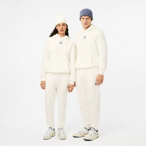 Спортивные хлопковые брюки Lacoste унисекс, белый, арт. XH2724