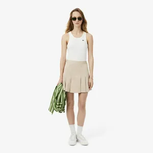 Юбка Lacoste со складками, бежевый, арт. JF8001