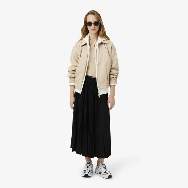 Длинная плиссированная юбка Lacoste, коричневый, арт. JF1402