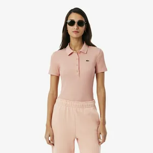 Поло Lacoste приталенного кроя, розовый, арт. DF5377
