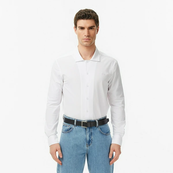 Мужская рубашка Lacoste CH0610, белый, арт. CH0610