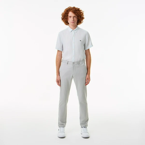 Мужские брюки Lacoste приталенного кроя, серый, арт. HH0305