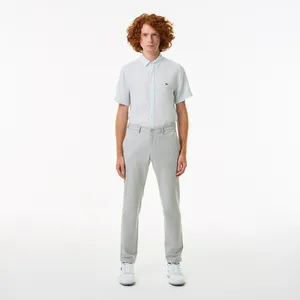 Мужские брюки Lacoste приталенного кроя, серый, арт. HH0305