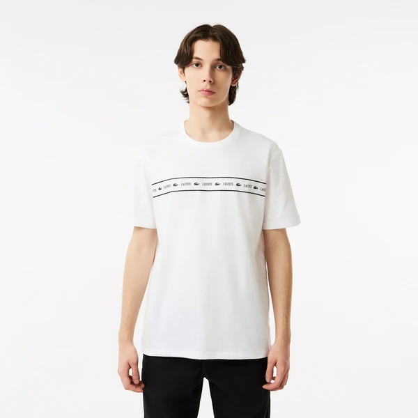 Мужская хлопковая футболка Lacoste, белый, арт. TH0419