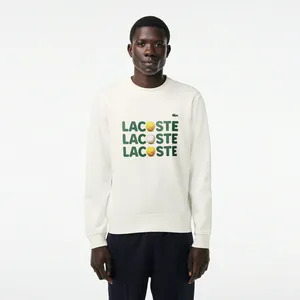 Мужской флисовый свитшот Lacoste, белый, арт. SH7421