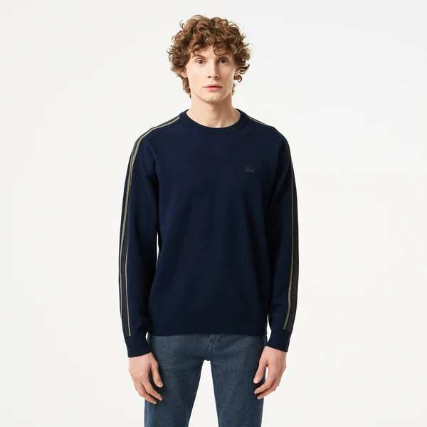 Мужской свитер Lacoste свободного кроя, синий, арт. AH2524