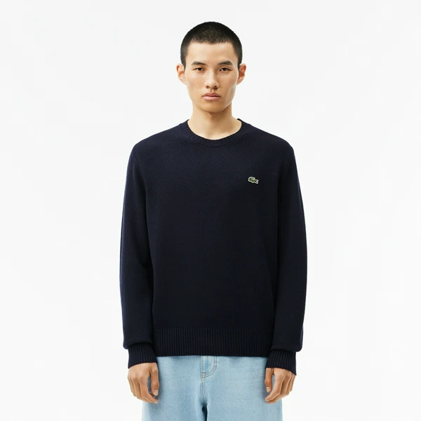 Мужской шерстяной свитер Lacoste, синий, арт. AH2916