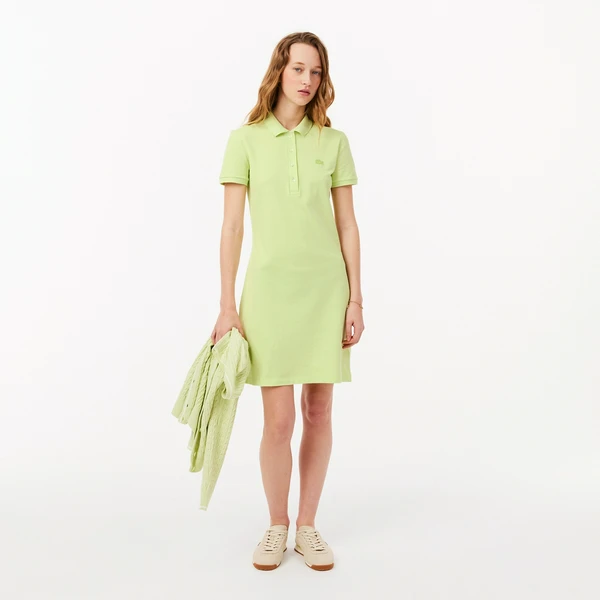 Платье-поло Lacoste приталенного кроя, зеленый, арт. EF5473