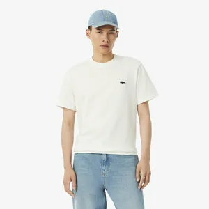 Мужская футболка Lacoste классического кроя из органического хлопка, белый, арт. TH5899