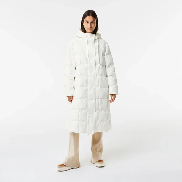 Куртка Lacoste стеганая длинная, белый, арт. BF0027