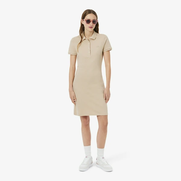 Платье-поло Lacoste, бежевый, арт. EF5473