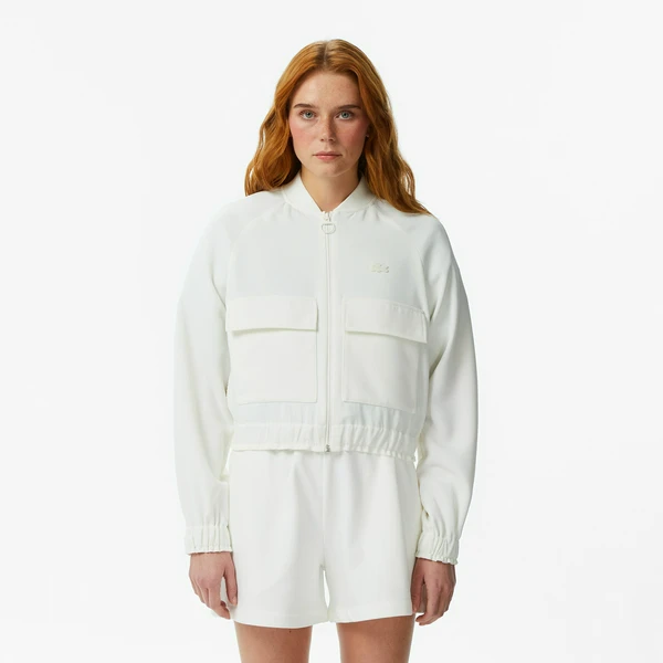 Женская куртка-бомбер Lacoste, белый, арт. CF0625