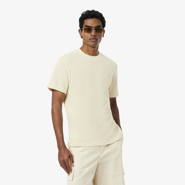 Мужская хлопковая футболка Lacoste, бежевый, арт. TH2665