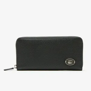 Клатч Lacoste из зернистой кожи, черный, арт. NF3937GZ