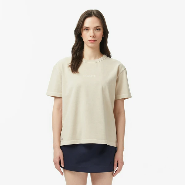 Футболка женская Lacoste, бежевый, арт. TF0614