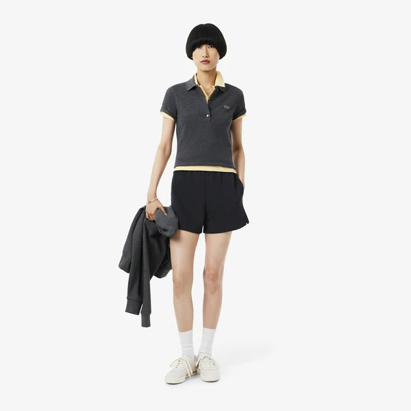 Шорты женские Lacoste из хлопка, синий, арт. GF6901