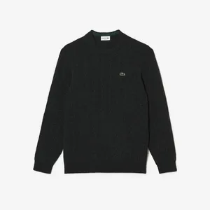 Мужской шерстяной свитер Lacoste, черный, арт. AH0516