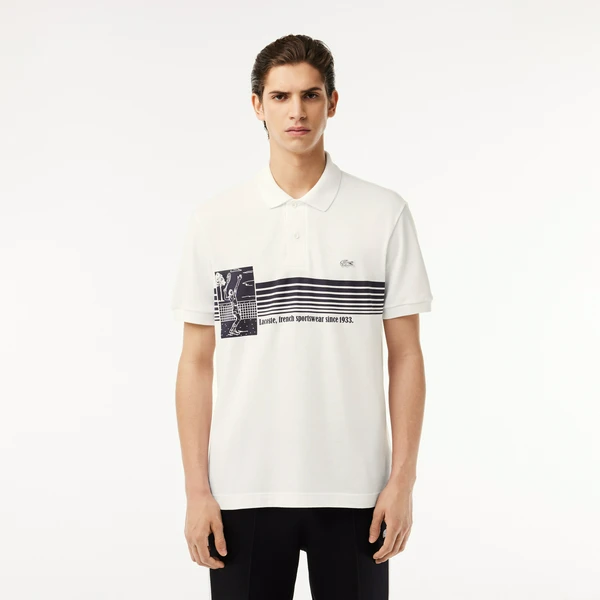 Поло мужское Lacoste PH7430, белый, арт. PH7430
