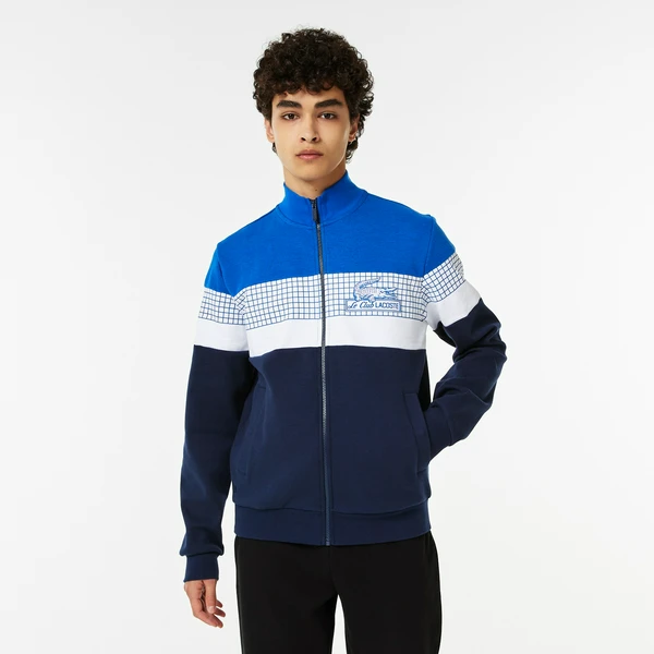 Толстовка Lacoste на молнии, синий, арт. SH0323