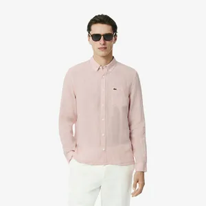 Рубашка Lacoste льняная, розовый, арт. CH5692