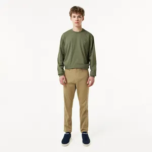 Брюки Lacoste приталенного кроя, бежевый, арт. HH5442