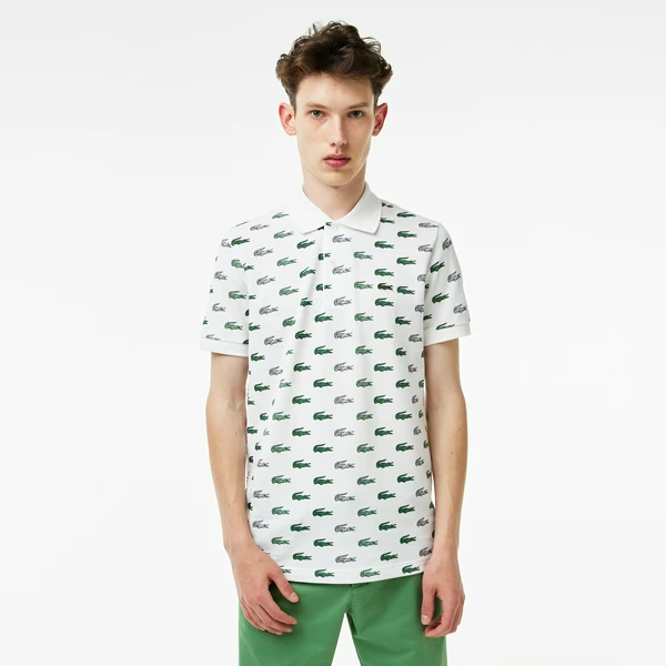 Поло Lacoste приталенное, белый, арт. PH0334