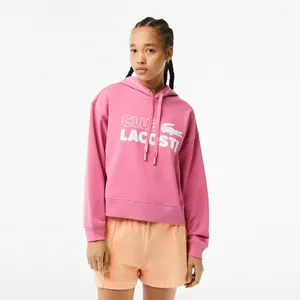 Толстовка худи Lacoste оверсайз, розовый, арт. SF5598