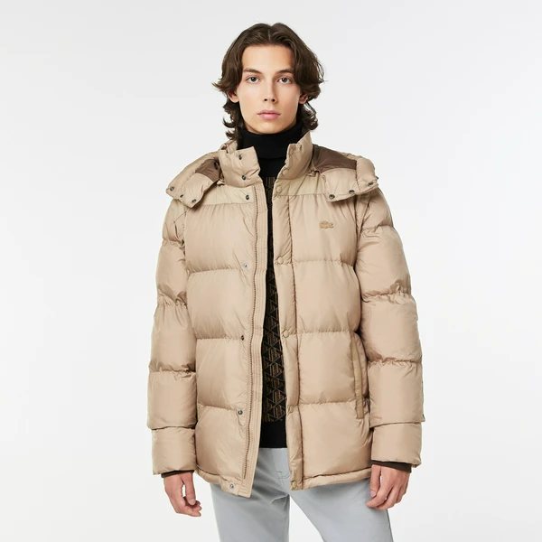 Мужская куртка-пуховик Lacoste, бежевый, арт. BH2419