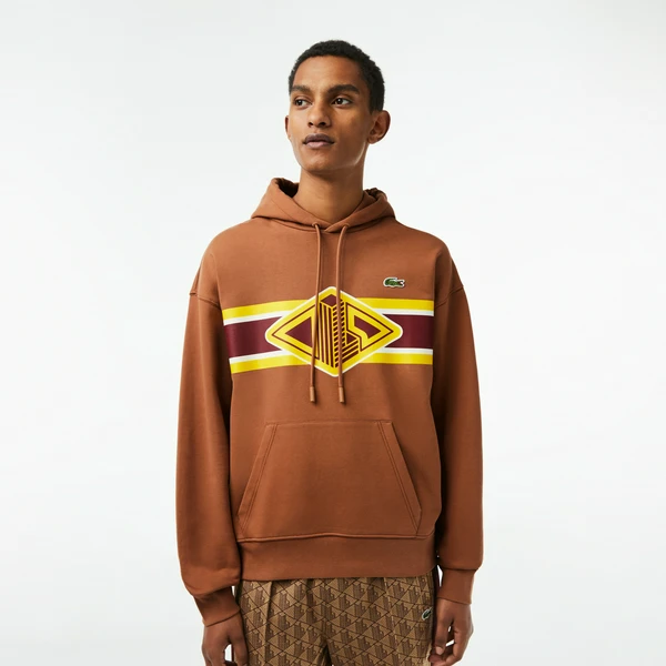 Худи Lacoste свободного кроя, коричневый, арт. SH4982