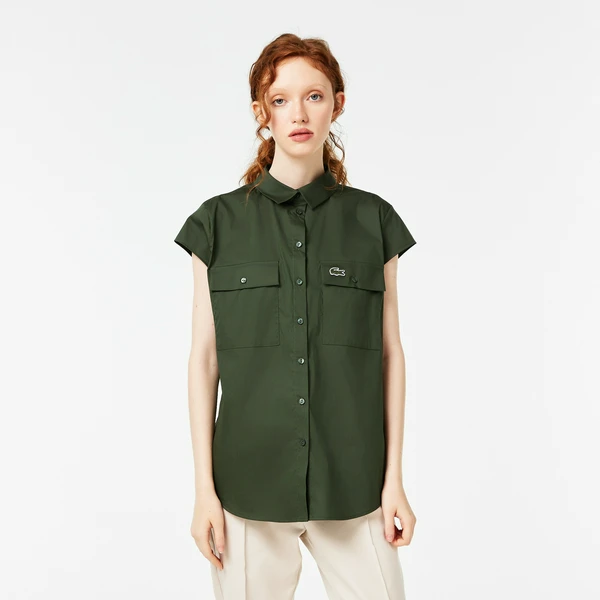 Блузка Lacoste свободного кроя, зеленый, арт. CF0213