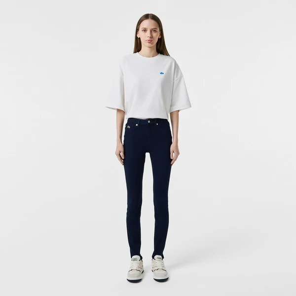 Джинсы Lacoste с высокой талией, синий, арт. HF0250