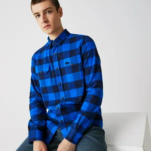 Рубашка Lacoste в клетку, синий, арт. CH2311