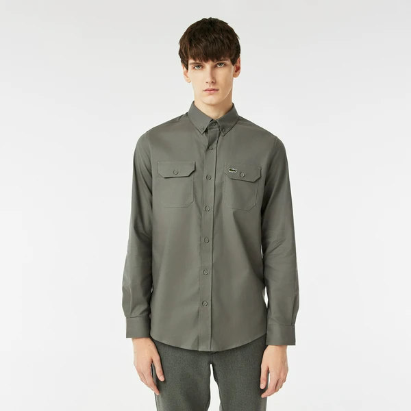 Рубашка Lacoste Button Collar, серый, арт. CH2408