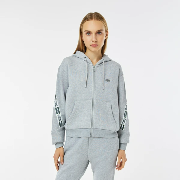 Толстовка женская Lacoste укороченная, серый, арт. SF2421